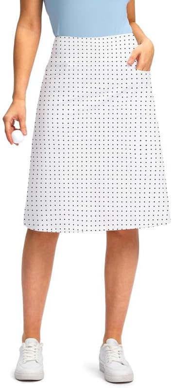 Viodia 25 Inch Knee Length Skorts for Women with Pockets