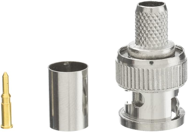 RG6 BNC Crimp Connector Male 25pk for Custom Cable Creation
