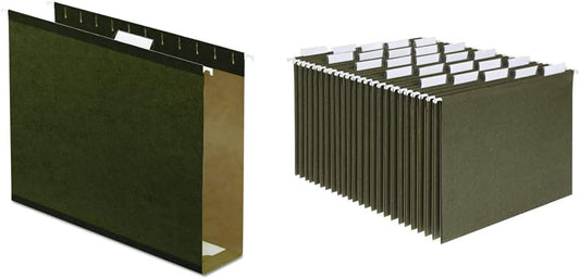 Extra Capacity Hanging File Folders for Letter Size Storage 25 Pack