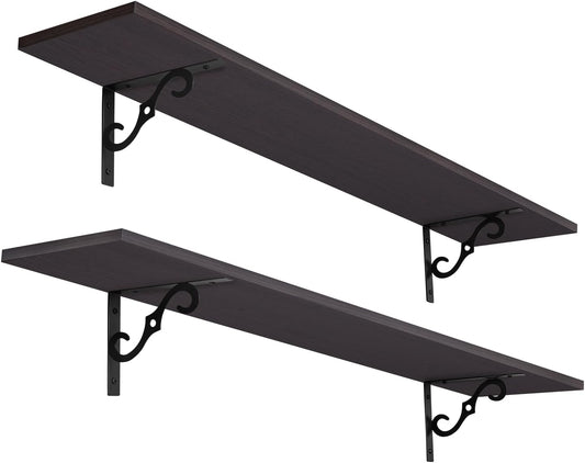 DINZI LVJ Long Wall Shelves Set of 2 for Stylish Home Decor