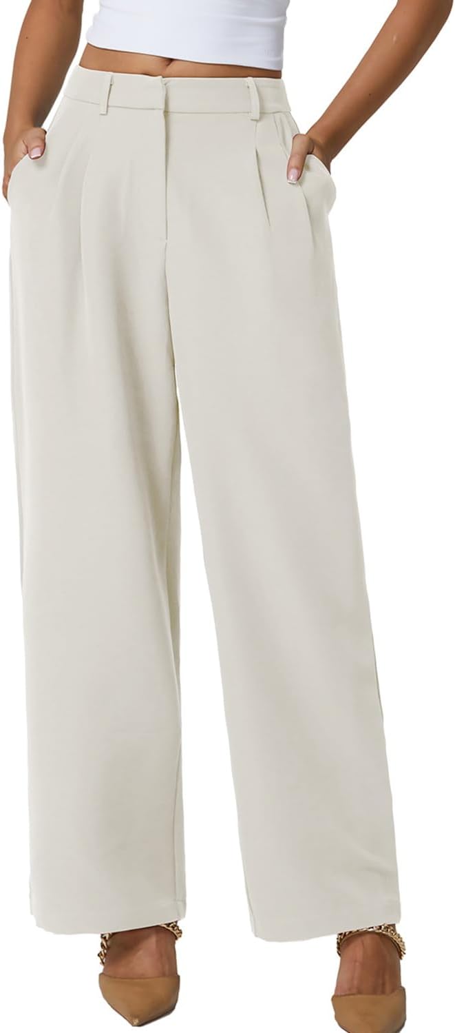 QINSEN Wide Leg Dress Pants for Women - Stylish and Versatile