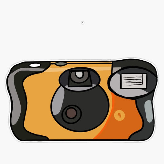 Capture Memories Anywhere with Disposable Camera Vinyl Decal!