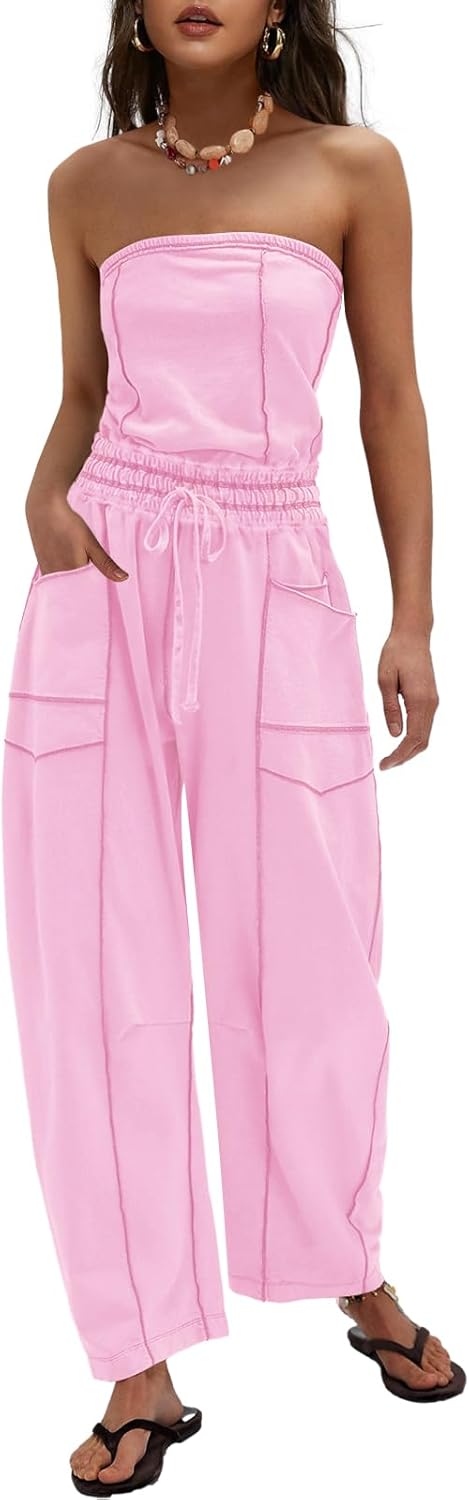 Chic Off the Shoulder Jumpsuits for Women - Summer Rompers
