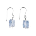 OdrillionGems Natural Raw Moonstone Earrings - Minimalist Dangling