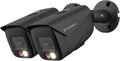 UltraHD 4K PoE AI Bullet Camera 2-Pack - Wide FOV & Color Nightvision