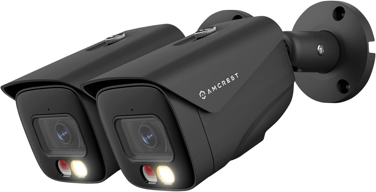 Amcrest 2-Pack UltraHD 4K IP PoE AI Camera with Night Vision