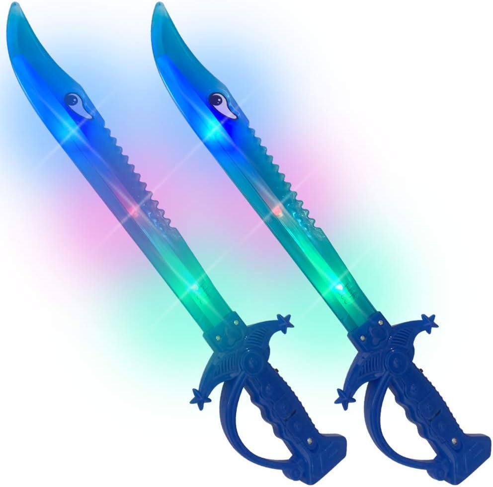 Light Up Shark Swords for Kids - Flashing Fun! 
