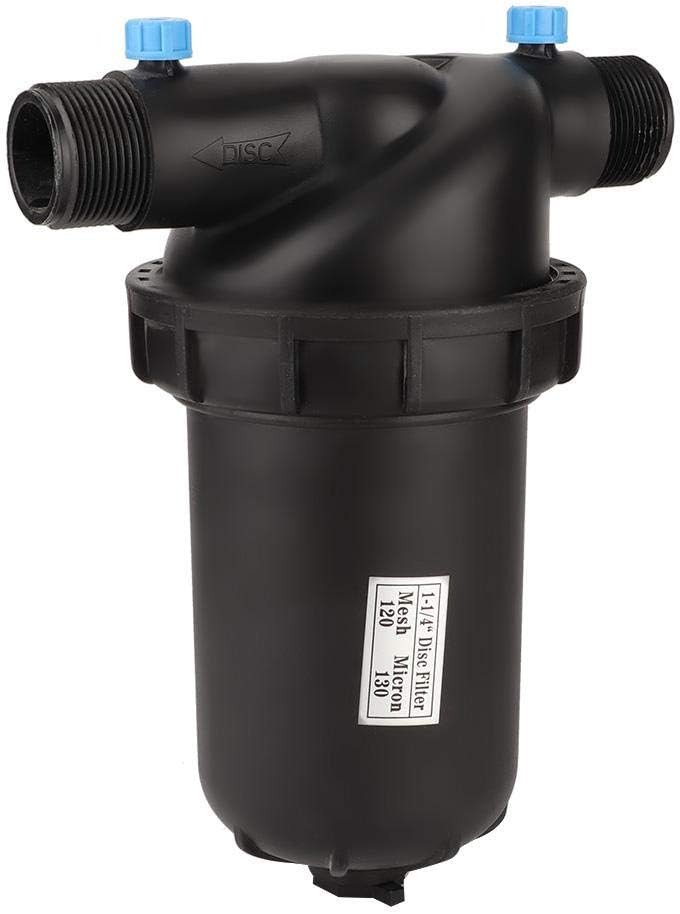 Taidda Irrigation Filter: G1-1/4 Male Thread Disc Filter - 120 Mesh, Easy Flush & Gardening Ready