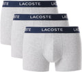 Lacoste Men's Cotton Stretch Tricolor Waistband Trunks, 3-Pack ITEM