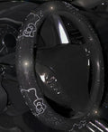Fashion Car Ultra Bling Steering Wheel Cover - Shiny Cat Crystal