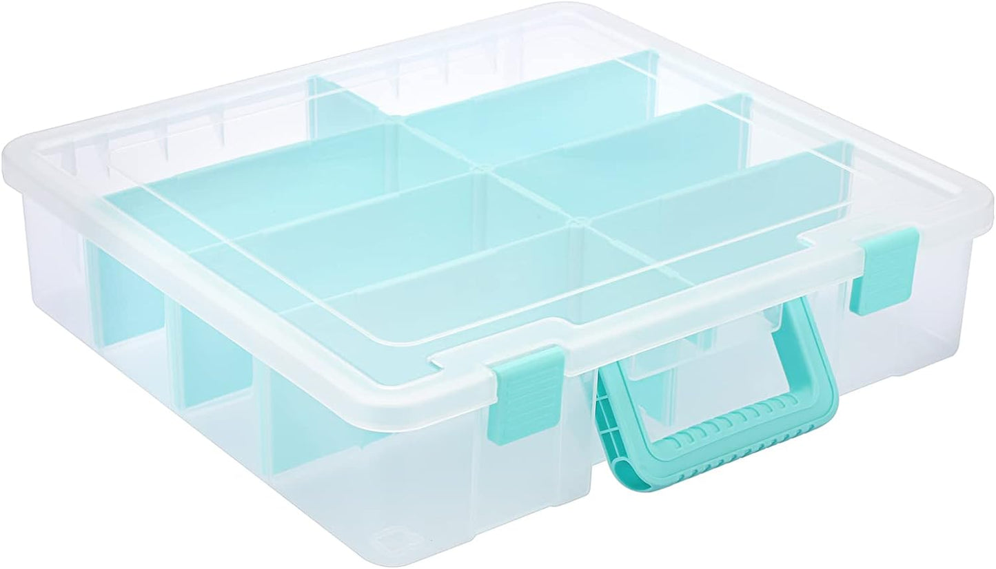 BTSKY Clear Plastic Dividing Storage Box for Craft Supplies