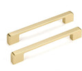 6-1/4 in Brushed Gold Cabinet Pulls 10 Pack - Modern Brass Hardware