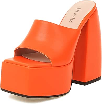 Dsevht Chunky Platform Sandals for Women with High Heel Style