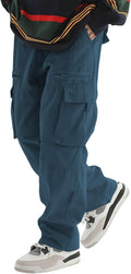 Men's Wild Cargo Pants Loose Fit Y2K Drawstring Cargo Trousers