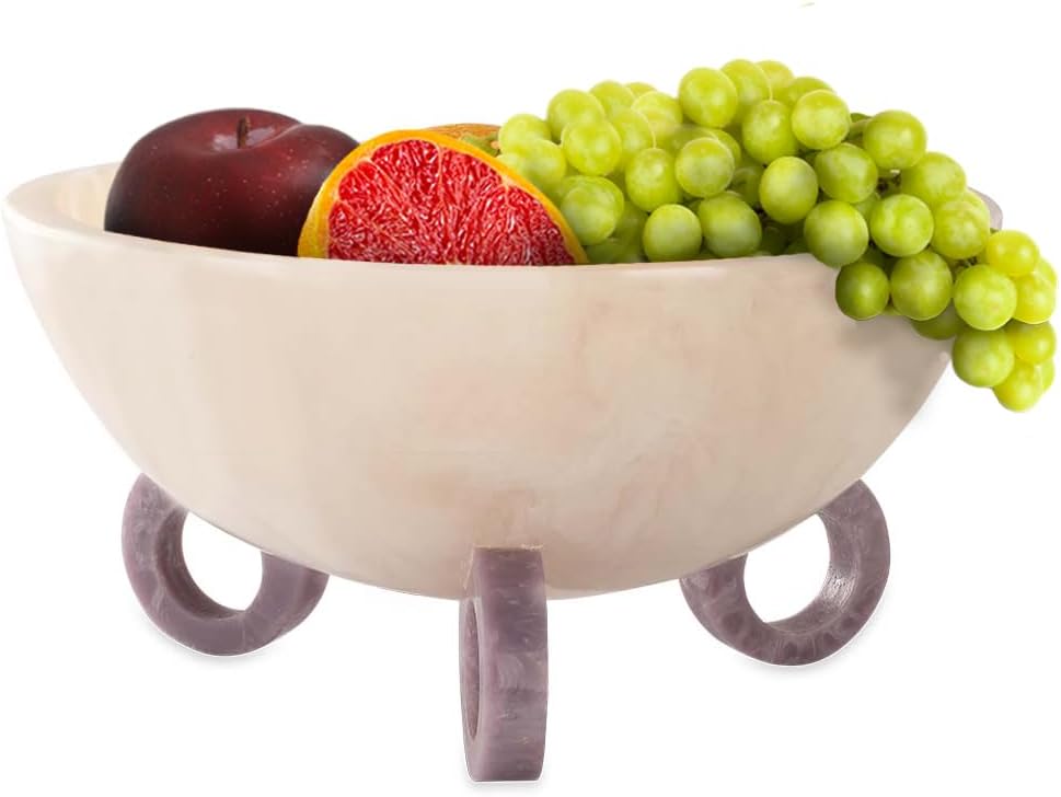 Folkulture Fruit Bowl for Kitchen Counter - Elegant 9in Centerpiece