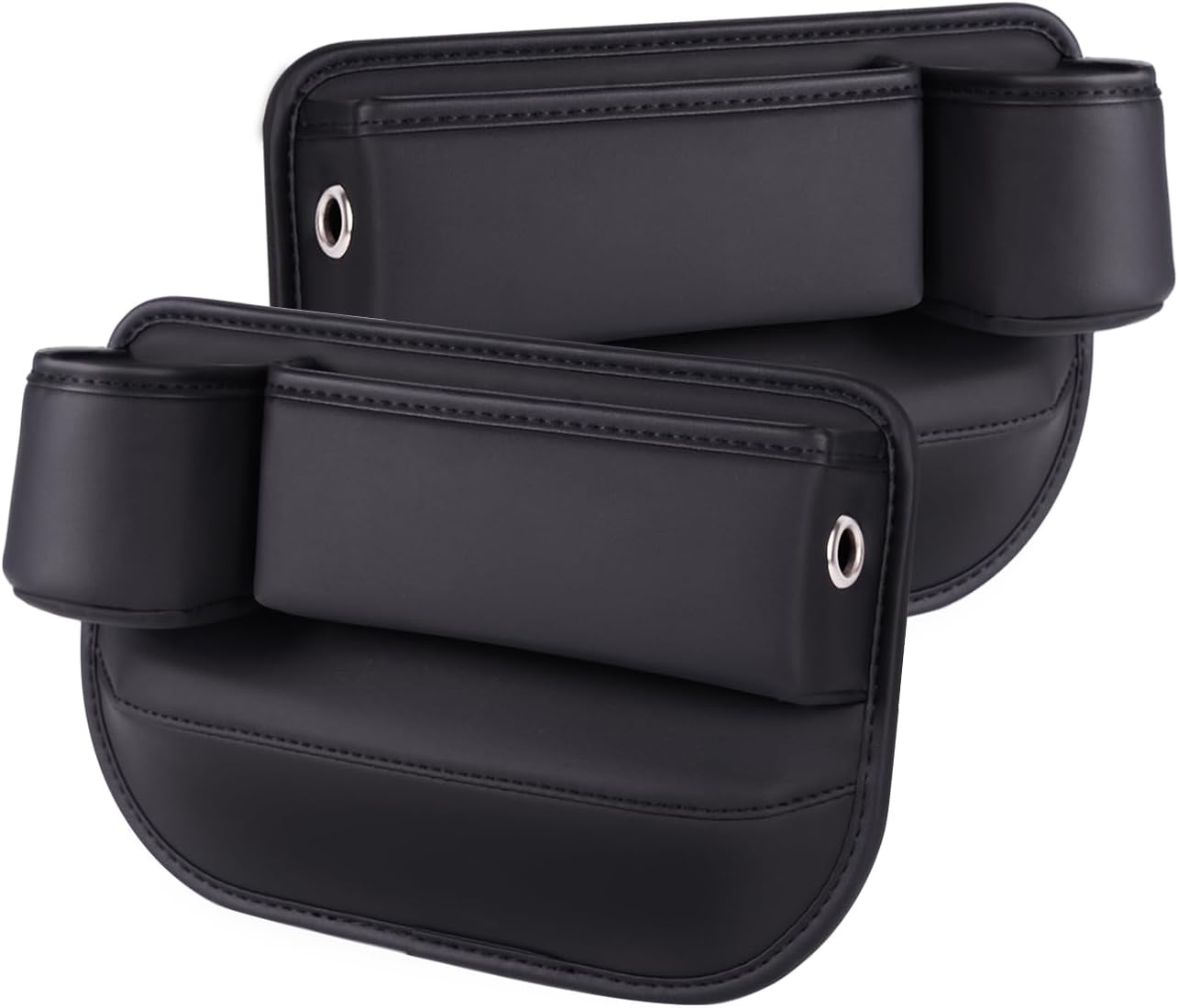 2 Pack Car Leather Cup Holder Gap Bag for Organized Driving