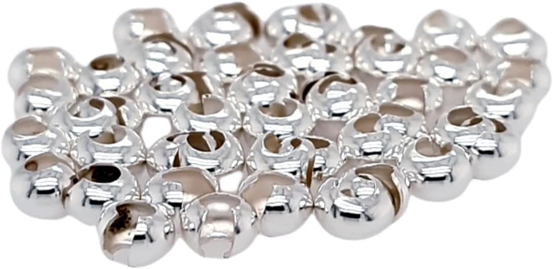 50pcs 925 Sterling Silver Open Crimp Bead Covers for Jewelry
