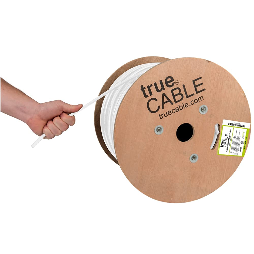 trueCABLE Cat6 Direct Burial Ethernet Cable for Outdoor Use