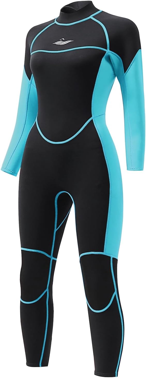 Womens Full Body Wetsuit 3mm for Diving Snorkeling Surfing