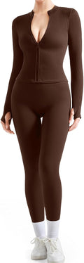 SUUKSESS Women 2 Piece Seamless Ribbed Workout Set (Style Q2YH)