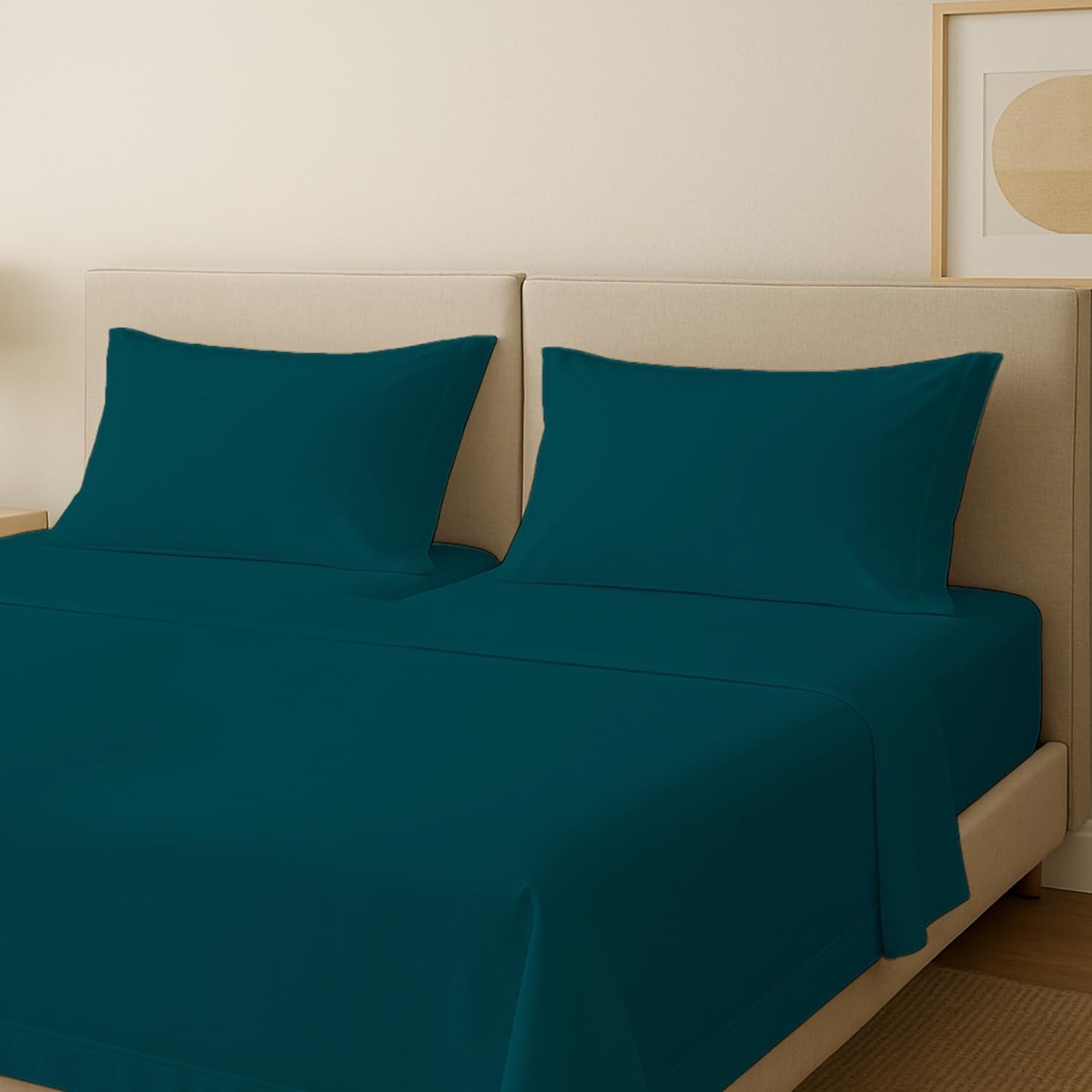 Luxurious 100% Egyptian Cotton Split King Sheets Set for Comfort