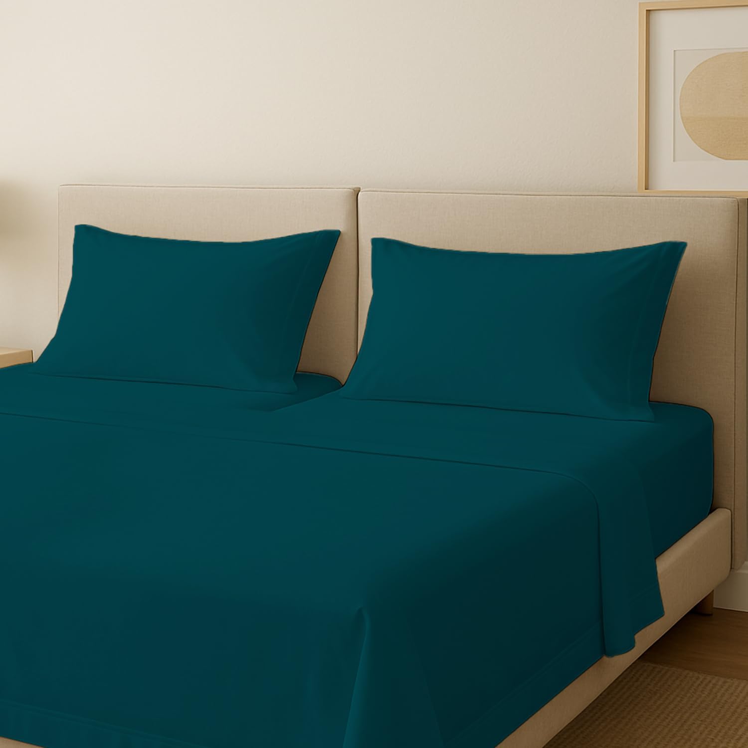 Luxurious 100% Egyptian Cotton Split King Sheets Set for Comfort