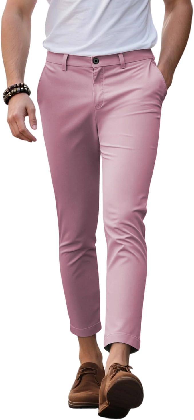 GINGTTO Mens Dress Pants Slim Fit Chino Pants for Men Stretch
