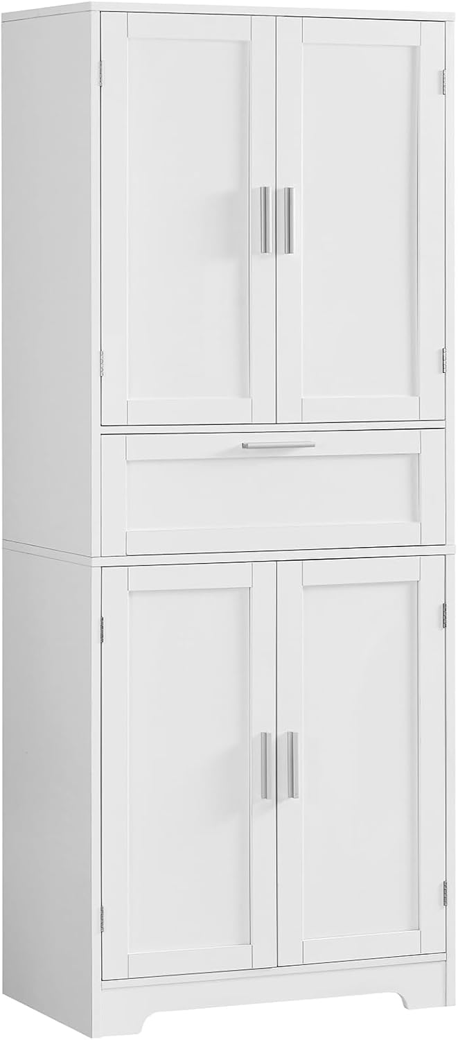 Iwell Tall Storage Cabinet with Adjustable Shelf & Large Drawer