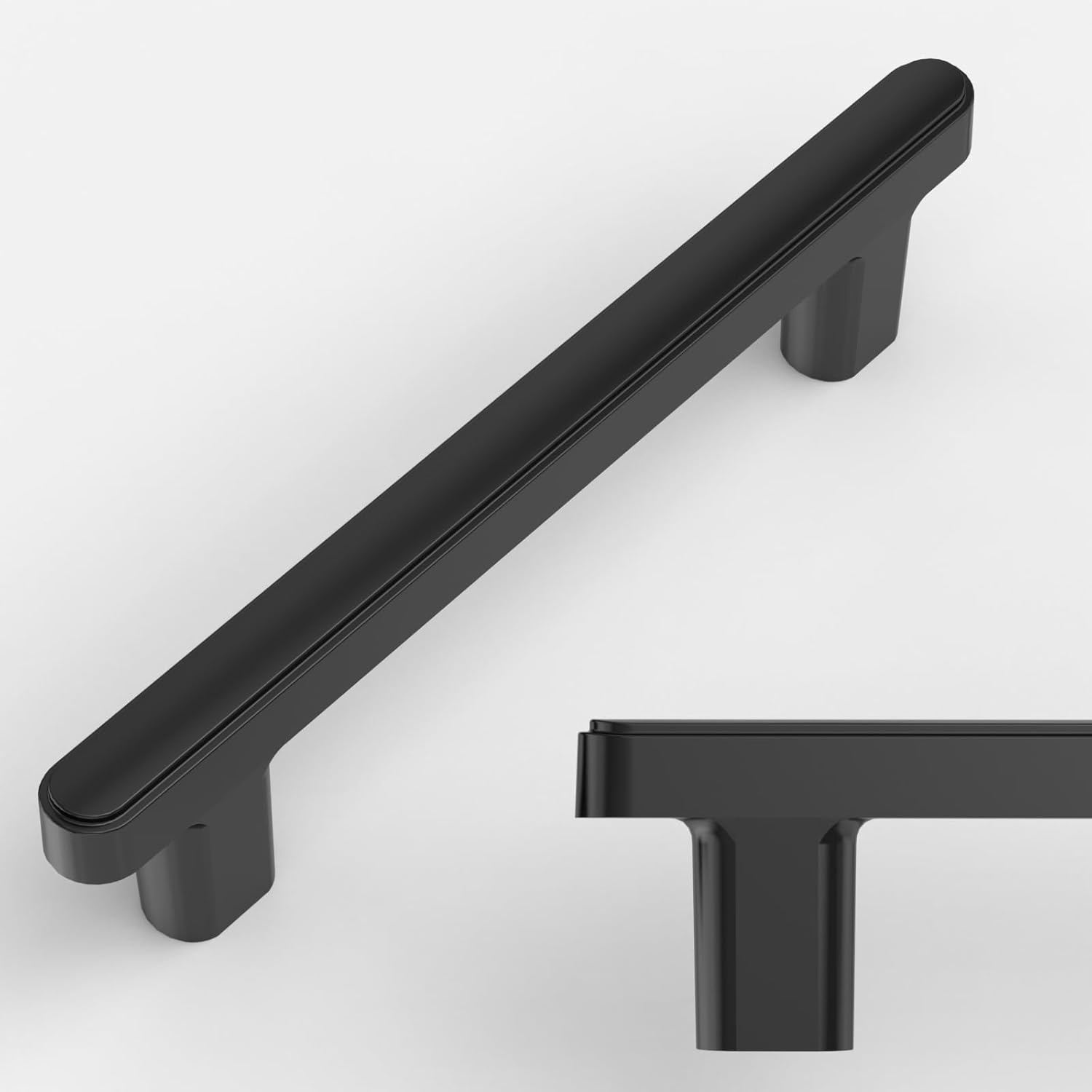 Matte Black Cabinet Pulls - Modern Style for Kitchen & Bathroom