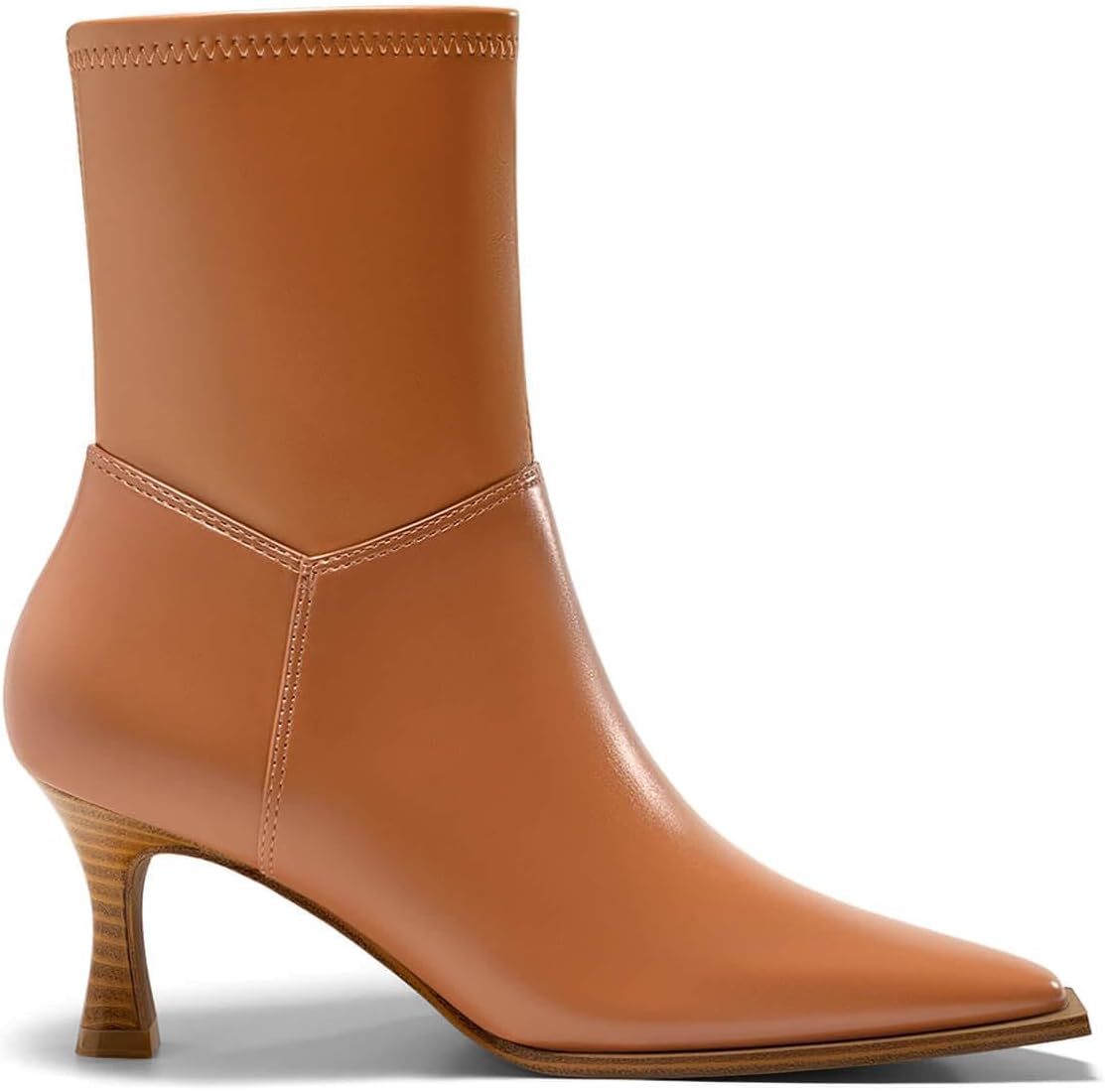 Coutgo Womens Kitten Low Heel Ankle Boots for Fall Fashion