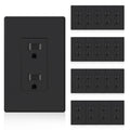 Matte Black Decorator Wall Receptacle Outlets - Tamper Resistant 20