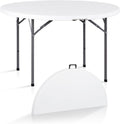 SUPER DEAL 4 Foot Round Folding Card Table - Portable 48 in Table