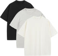 Mens Oversized Heavyweight Cotton Crewneck Tee - Loose Fit Streetwear