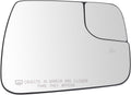 TRQ Passenger Side Heated Mirror Glass with Backing Plate - Direct Fit