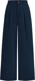 KIRUNDO High Waisted Wide Leg Dress Pants for Women Stylish Trousers