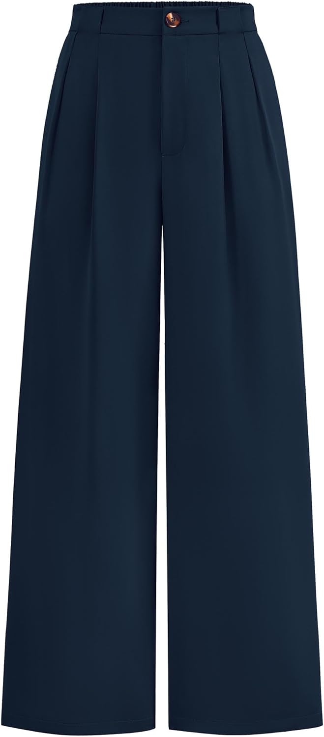 KIRUNDO Wide Leg Dress Pants for Women - Stylish Office Trousers