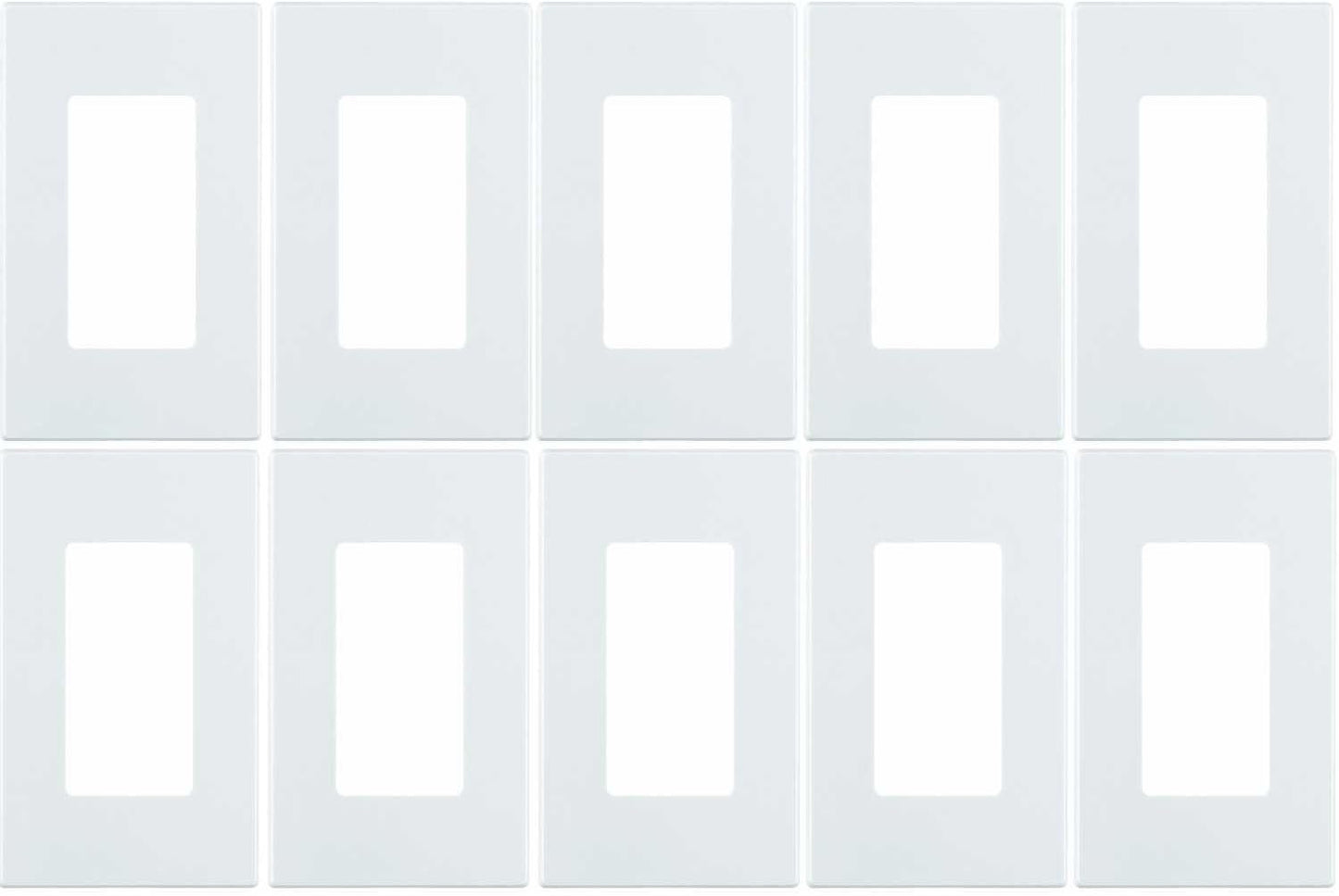 Leviton 80301-SW 1-Gang Decora Plus Wallplate for Home Use