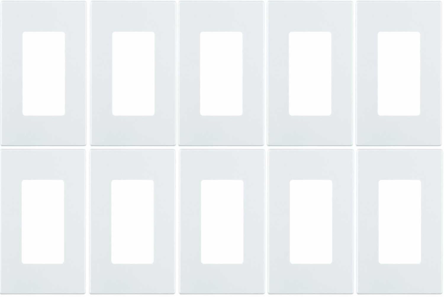 Leviton 80301-SW 1-Gang Decora Plus Wallplate for Home Use