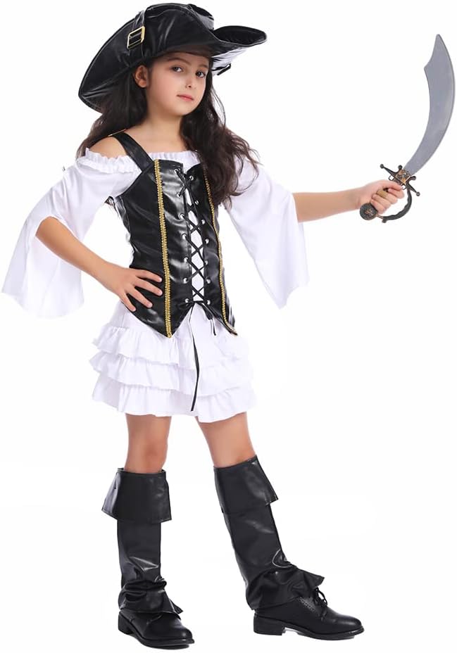 Cute Pirate Girls Halloween Dress Up Costume for All Occasions