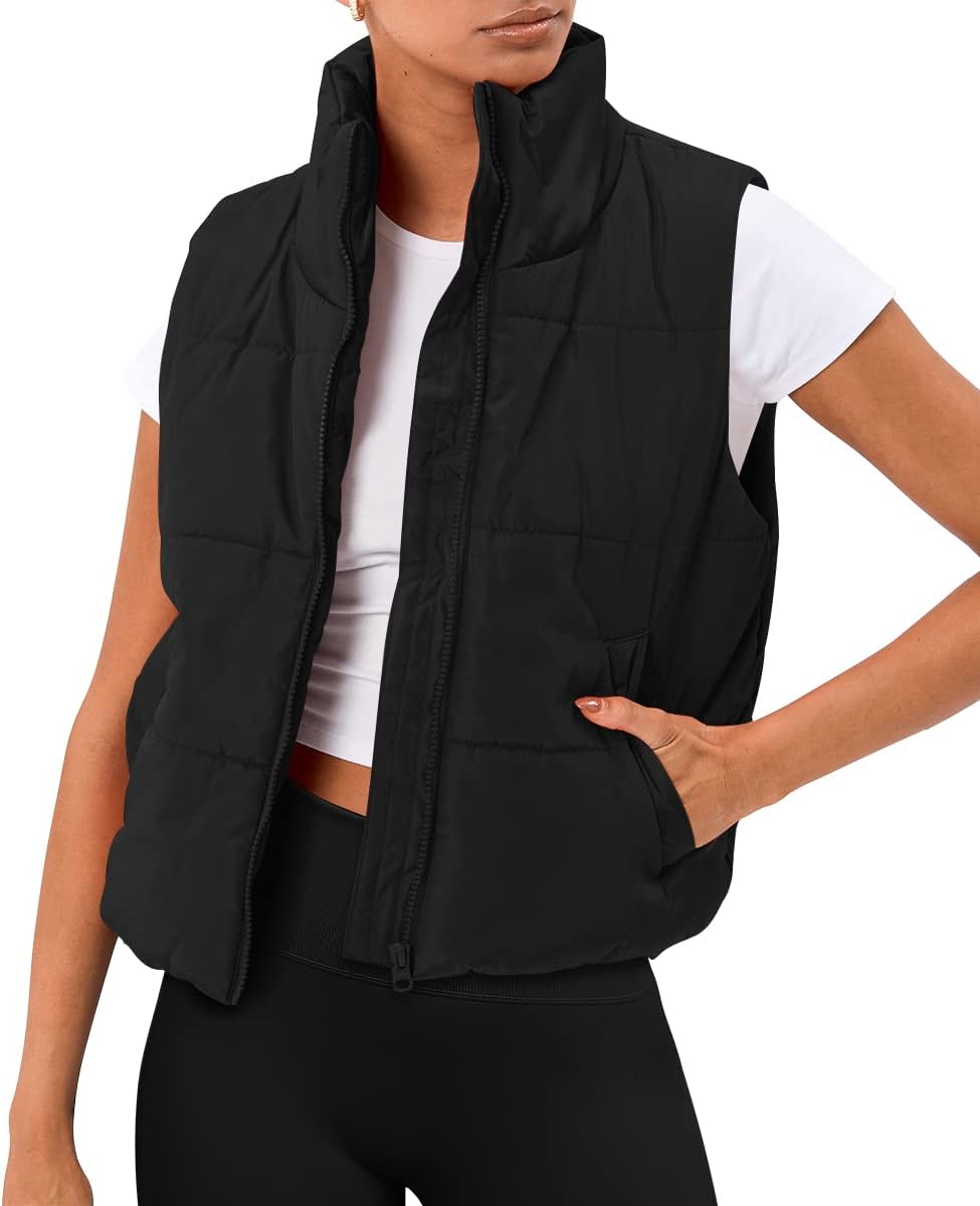 AUTOMET Puffer Vest for Women - Stylish Sleeveless Winter Wear