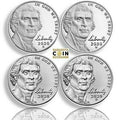 2020 Various Mint Marks Jefferson 5 Cents 4 Coin Set - Proof & Unc