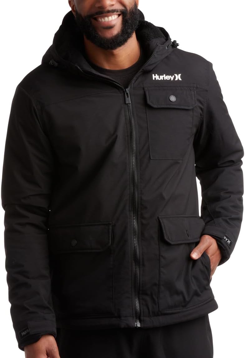 Warm Sherpa-Lined Hurley Men's Jacket