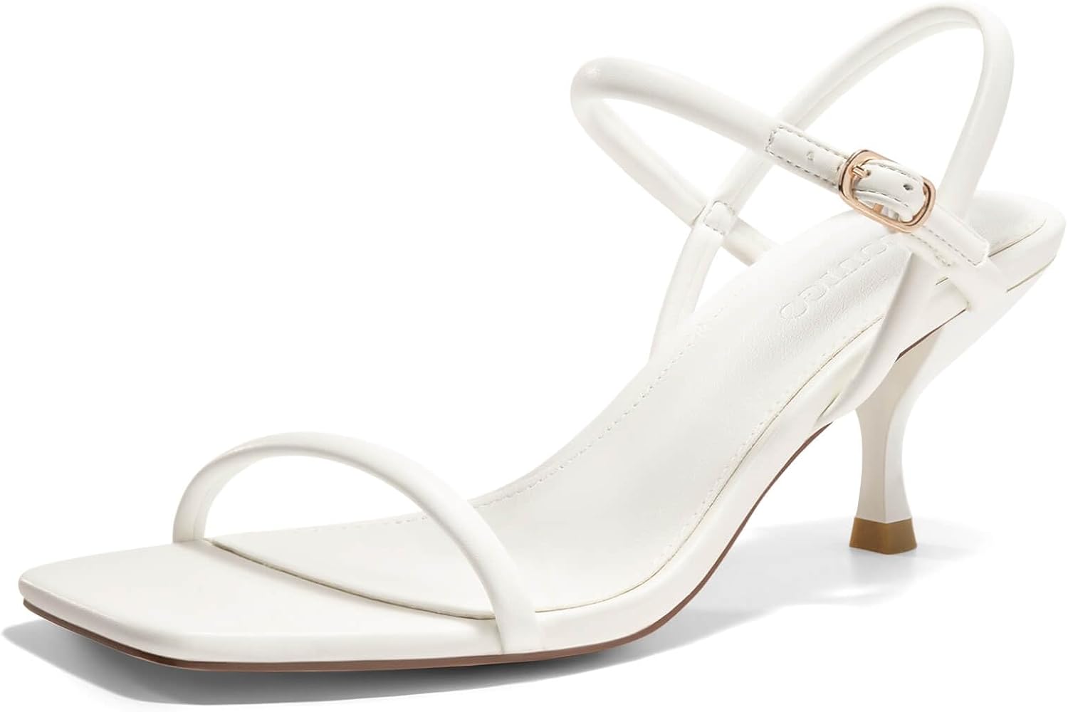 Coutgo Womens Strappy Kitten Heels for Summer Dress Shoes