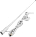 VHF Marine Antenna 43.3in Fiberglass with 22.9ft RG-58 Cable - Stable