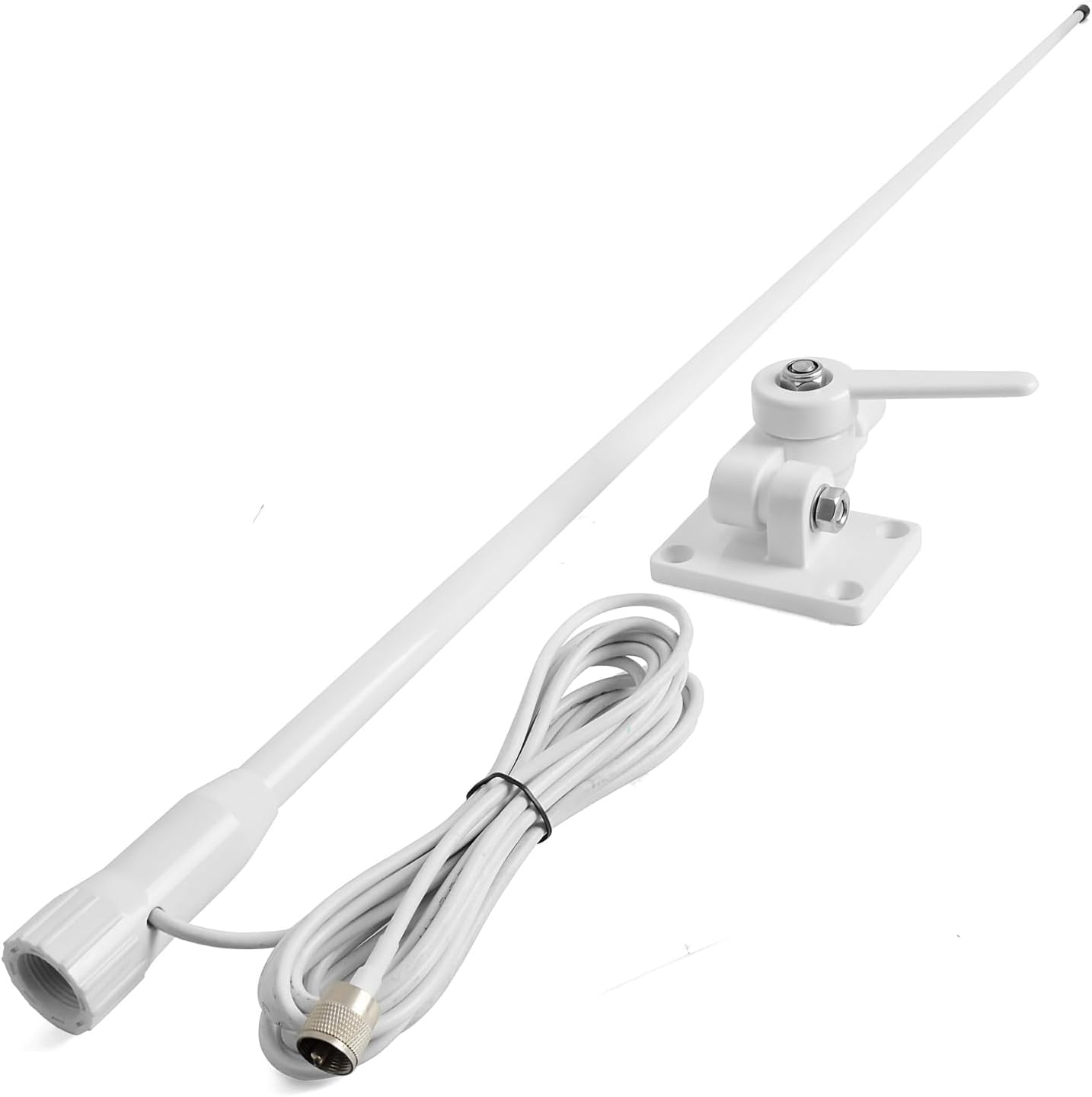 VHF Marine Antenna 43.3in Fiberglass with 22.9ft RG-58 Cable