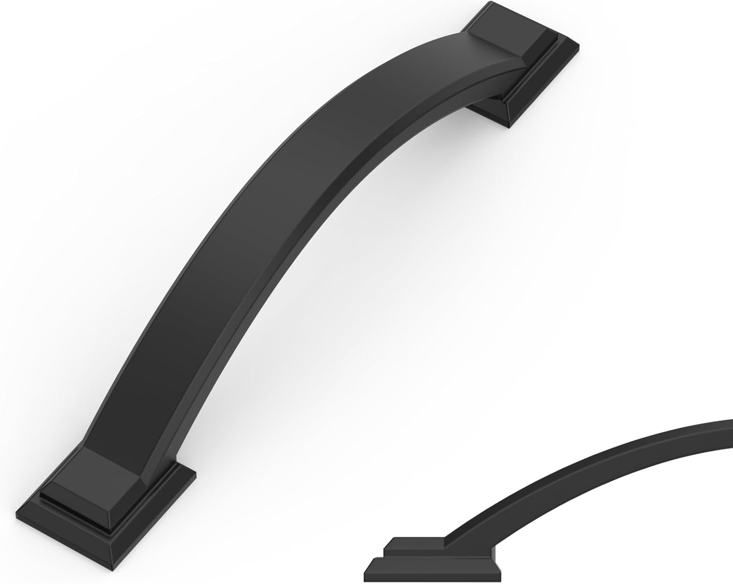 Matte Black Cabinet Pulls 3.75 Inch for Kitchen and Bathroom