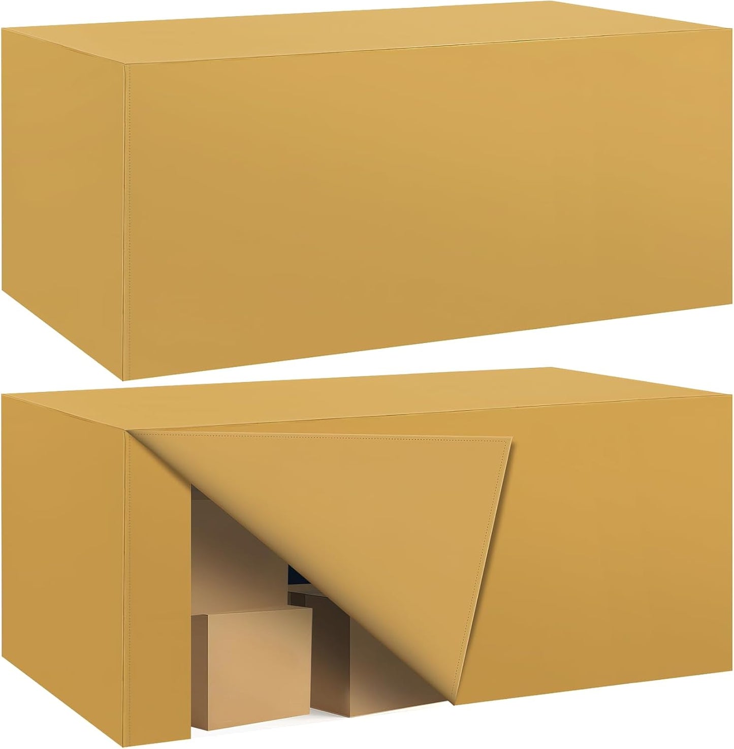 Ascoza Fitted Tablecloth for 8 Foot Rectangle Tables - Gold