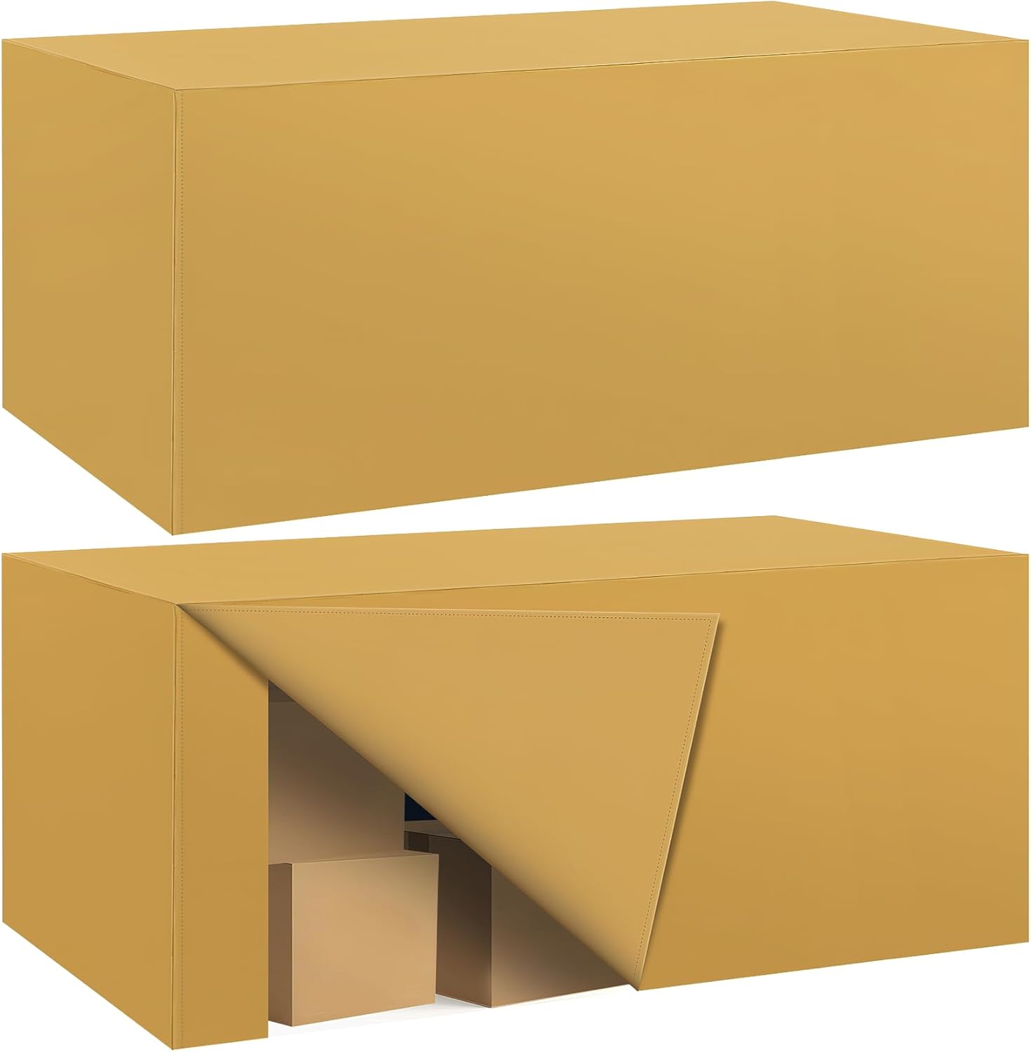 Ascoza Fitted Tablecloth for 8 Foot Rectangle Tables - Gold