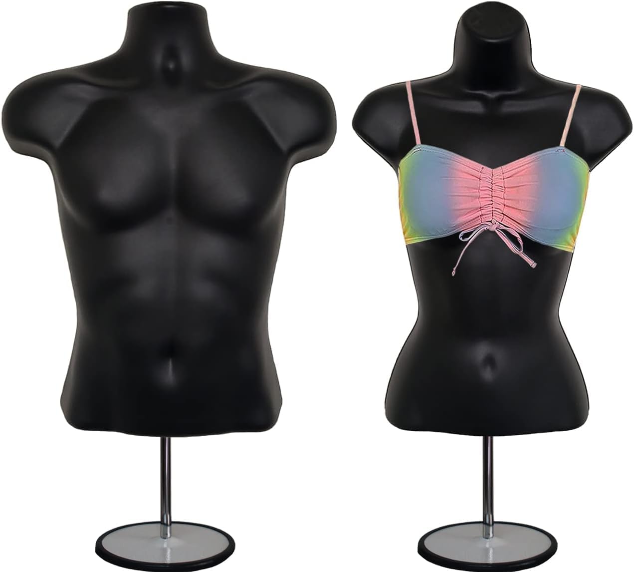 DisplayTown Male and Female Mannequin Torso for Clothing Display