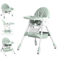 Baby High Chair with Detachable PU Cushion - 5 in 1 Convertible
